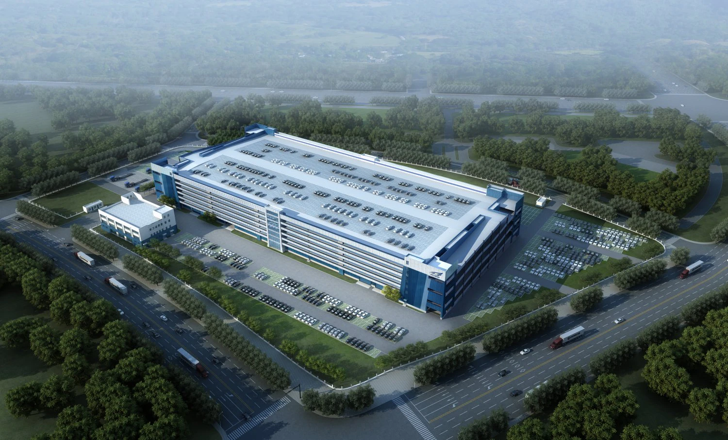factory building 001 3D Model .c4d .max .obj .3ds .fbx .stl .blend 
