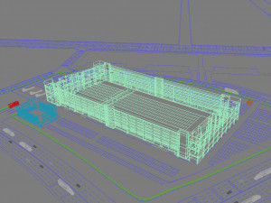 factory building 001 Modèle 3D