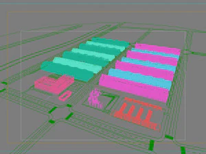 factory building 003 3D Model