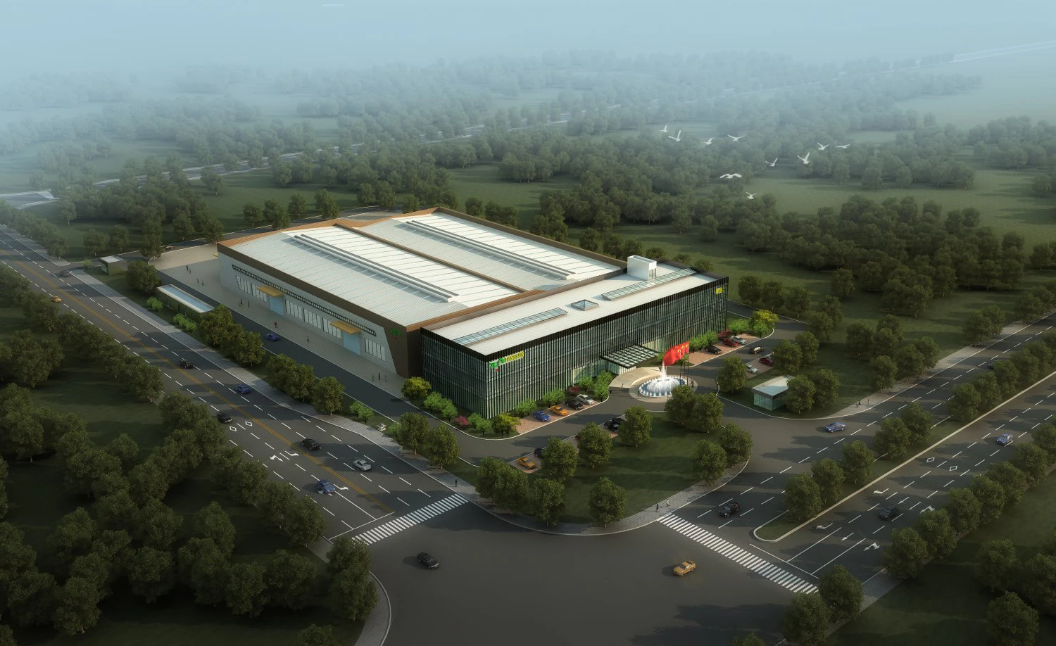 factory building 004 3D Model .c4d .max .obj .3ds .fbx .stl .blend 