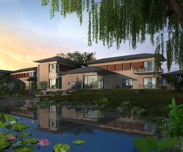 hotel building 002 3D मॉडल .c4d .max .obj .3ds .fbx .stl .blend 