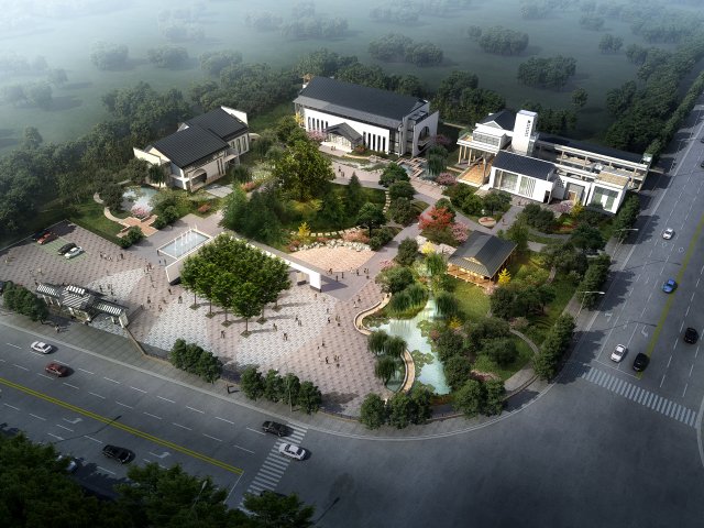 hotel building 011 3D Model .c4d .max .obj .3ds .fbx .stl .blend 