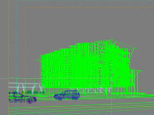 hotel building 017 3D Model