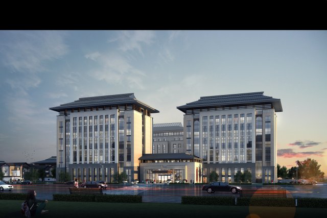 hotel building 025 3D Model .c4d .max .obj .3ds .fbx .stl .blend