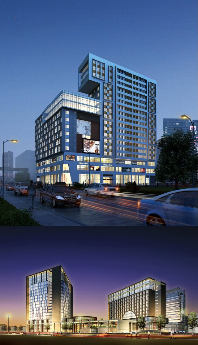 office building 001 3D मॉडल .c4d .max .obj .3ds .fbx .stl .blend