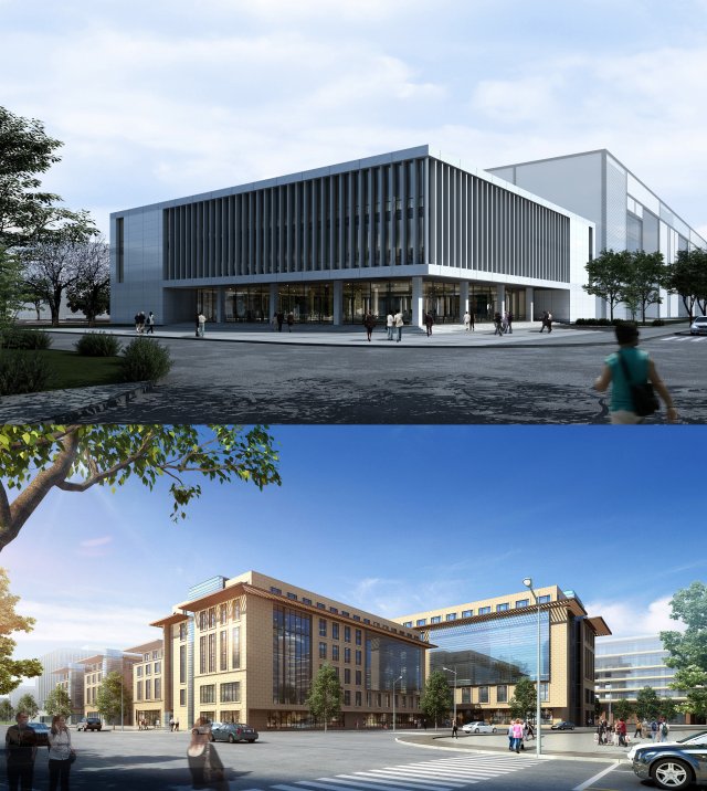 office building 012 Modelo 3D .c4d .max .obj .3ds .fbx .stl .blend