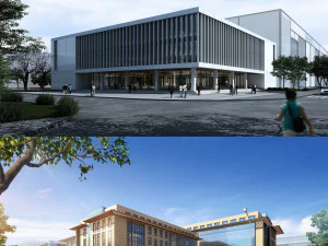 pr&eacute;dio de escrit&oacute;rios 012 Modelo 3D