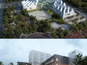 pr&eacute;dio de escrit&oacute;rios 014 Modelo 3D