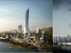 edif&iacute;cio de arranha-c&eacute;u de escrit&oacute;rio 003 Modelo 3D