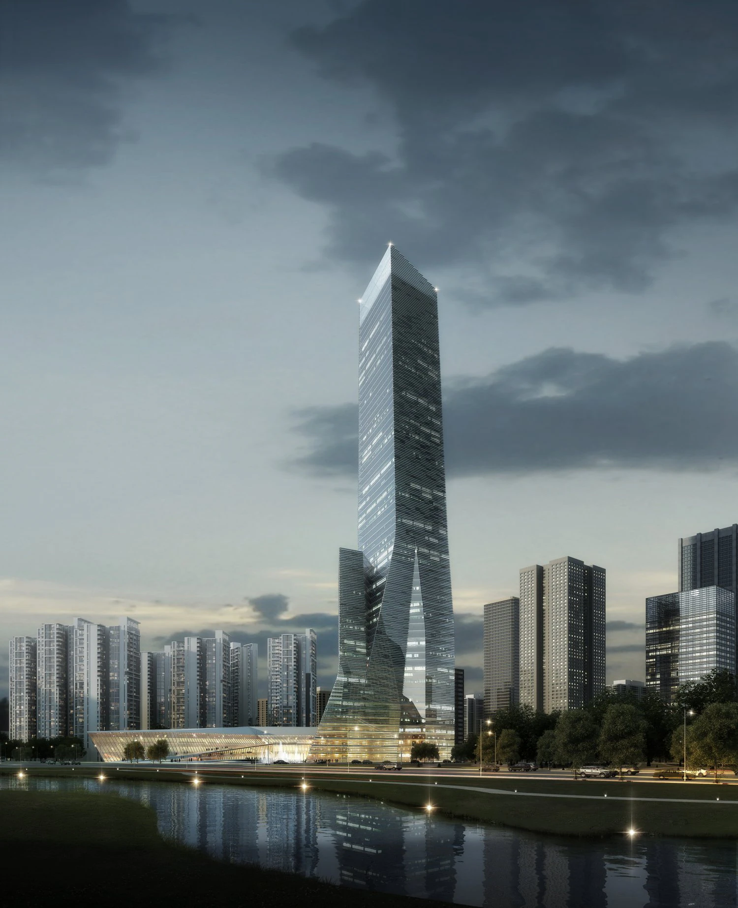 office skyscraper building 004 3D Model .c4d .max .obj .3ds .fbx .stl .blend 