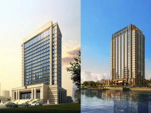 edif&iacute;cio de arranha-c&eacute;u de escrit&oacute;rio 008 Modelo 3D