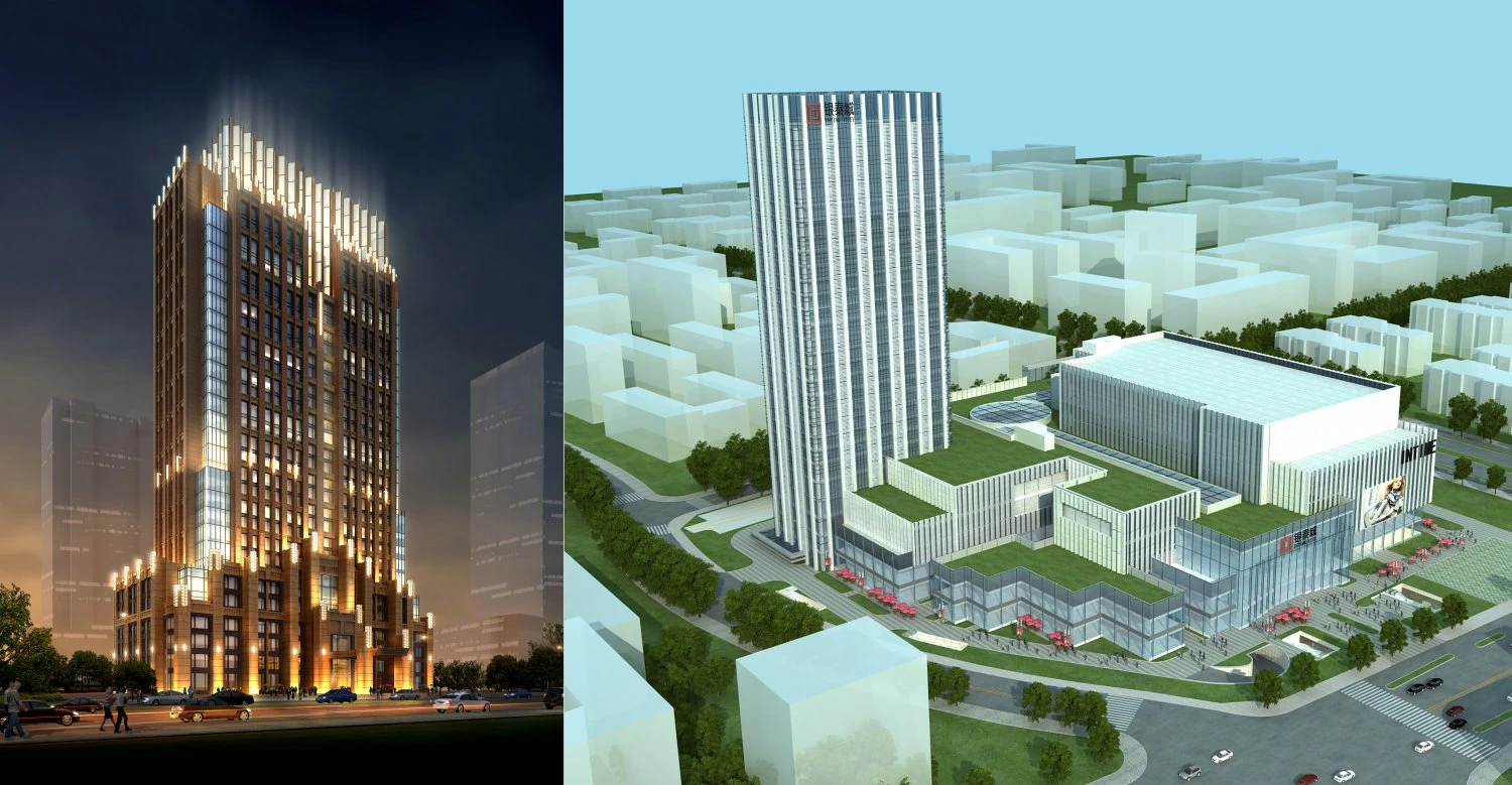 office skyscraper building 010 3D Model .c4d .max .obj .3ds .fbx .stl .blend 