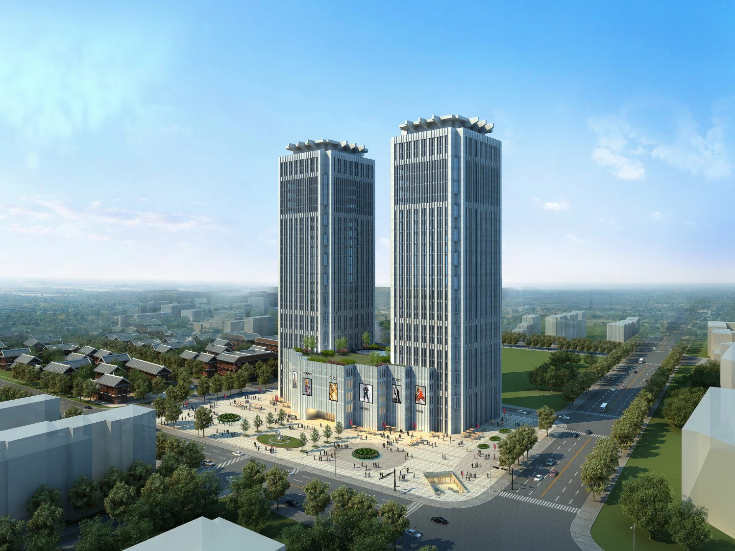 office skyscraper building 016 3D Model .c4d .max .obj .3ds .fbx .stl .blend