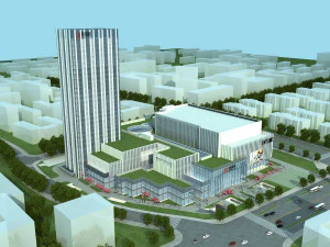 edif&iacute;cio de arranha-c&eacute;u de escrit&oacute;rio 017 Modelo 3D