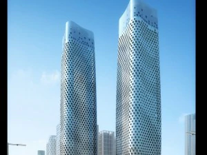 skyscraper city scene 004 3D Model