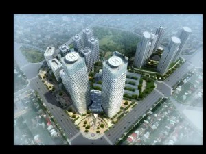 skyscraper city scene 004 3D Model