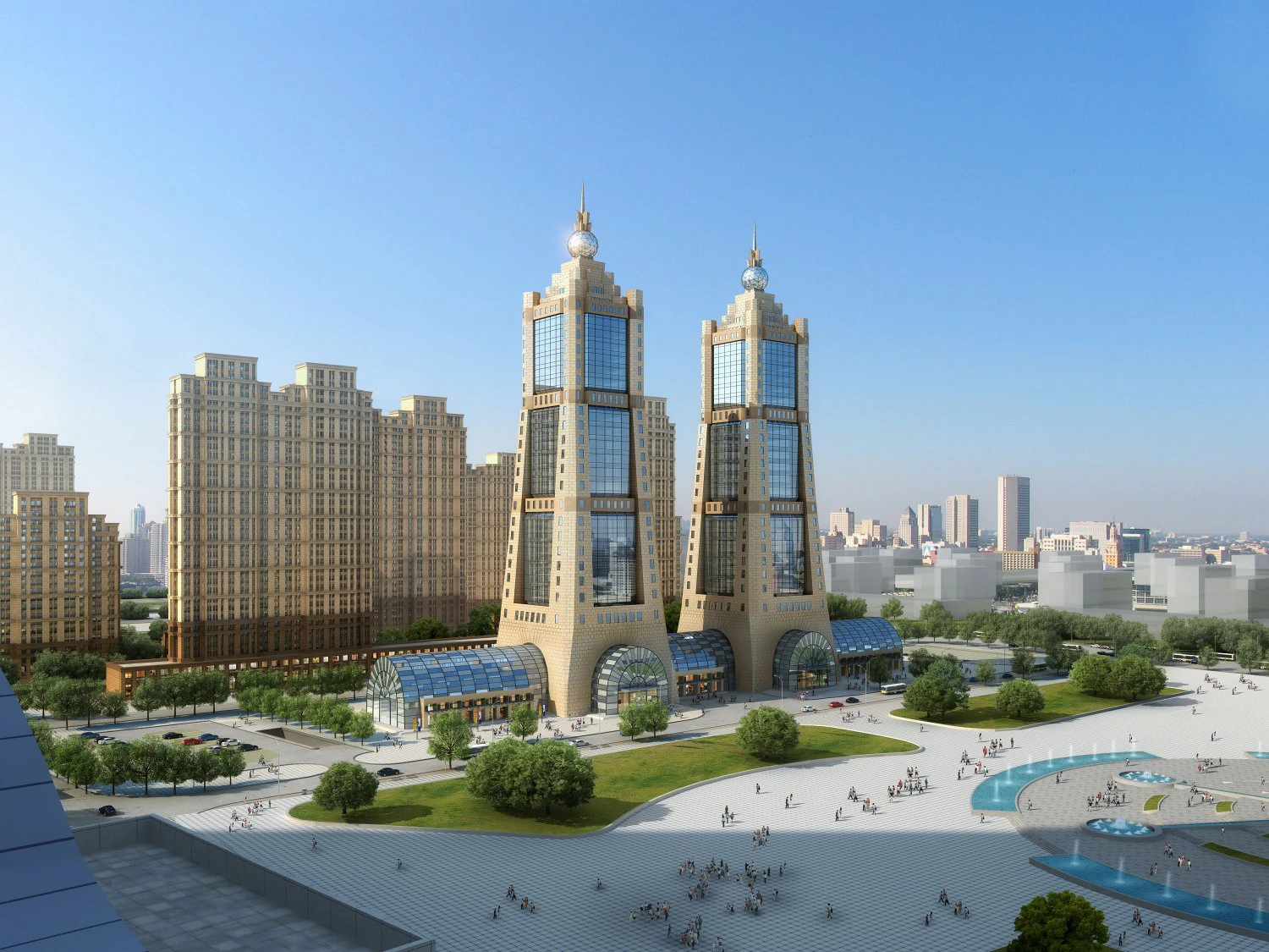 city big cityscape high035 3D Model .c4d .max .obj .3ds .fbx .stl .blend 