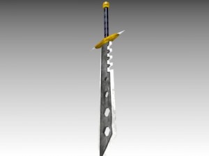 long sword medieval Model 3D