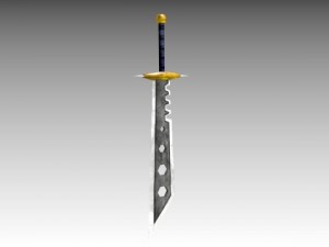 long sword medieval Model 3D