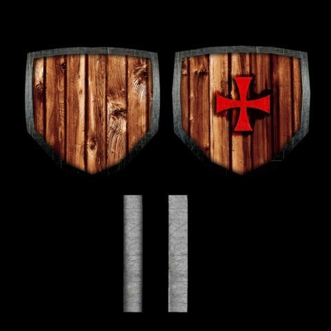 templar kite shield Model 3D .c4d .max .obj .3ds .fbx .stl .blend 
