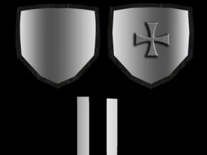 templar kite shield 3D Model