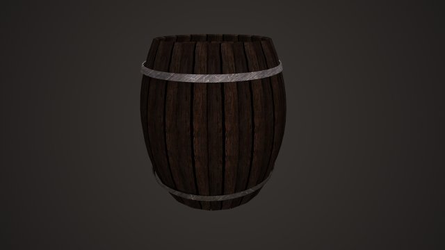 wooden barrel 3D-Modell .c4d .max .obj .3ds .fbx .stl .blend 