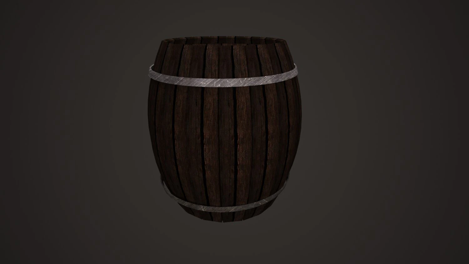 wooden barrel 3D Model .c4d .max .obj .3ds .fbx .stl .blend 