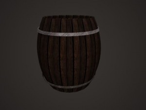 wooden barrel Model 3D