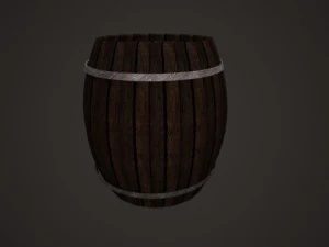 деревянная бочка 3D Модель