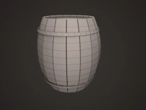 wooden barrel 3D Model