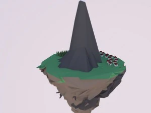 isla de baja poli Modelo 3D