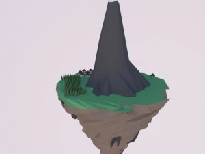isla de baja poli Modelo 3D