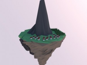low poly island 3D Модель