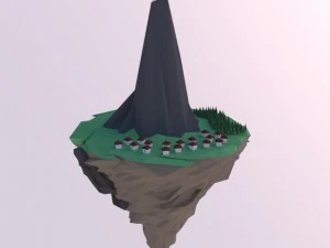 isla de baja poli Modelo 3D