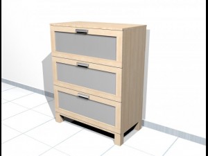 ikea austmarka drawer Modelo 3D