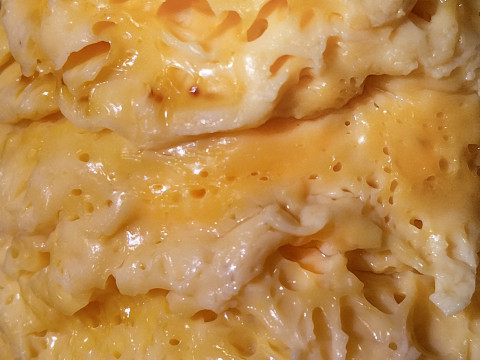Homemade flan extreme close-up texture CG Texturen