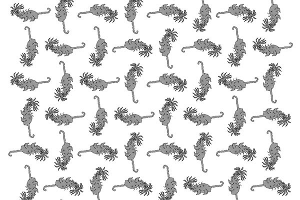 Alien reptile hand drawn illustration motif seamless pattern Tekstur CG .c4d .max .obj .3ds .fbx .stl .blend 