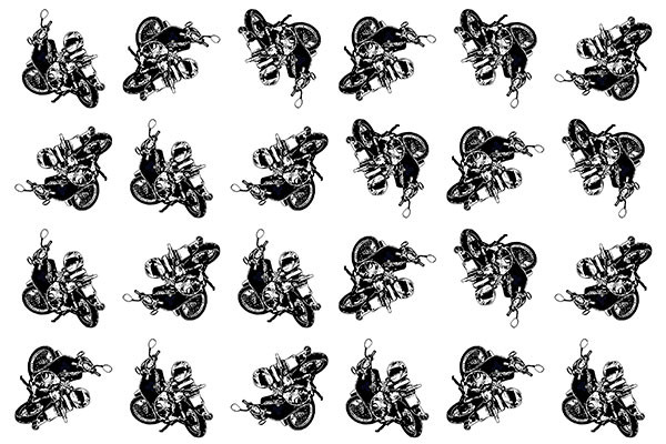 Motorcycle with 2 helmet graphic motif seamless pattern CG Texturen .c4d .max .obj .3ds .fbx .stl .blend 