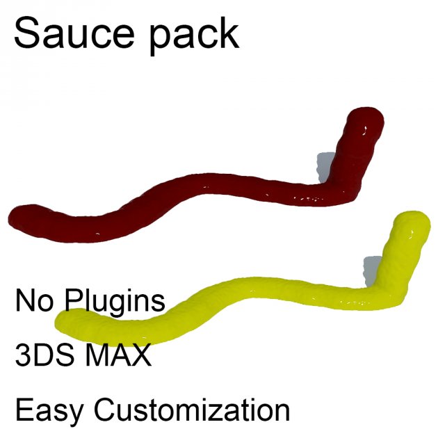sauce pack 3D Model .c4d .max .obj .3ds .fbx .stl .blend 