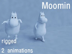 조작된 애니메이션 무민 3D 모델