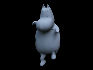rigged animated moomin Modelo 3D