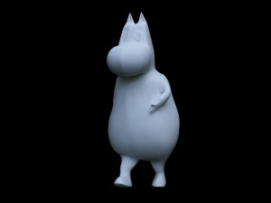 rigged animated moomin Modelo 3D