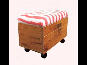 banco de armazenamento com rodas Modelo 3D
