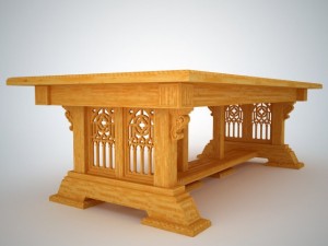 gothic table Model 3D