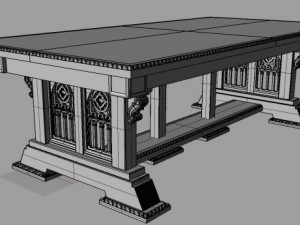 gothic table Model 3D