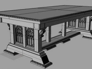 고딕 테이블 3D 모델
