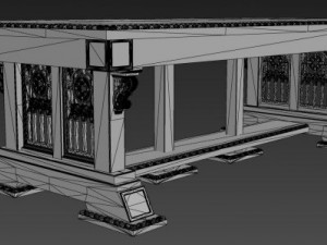 gothic table Model 3D