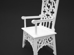 gothic chair Modello 3D