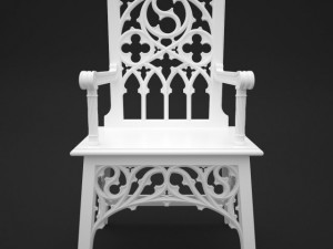gothic chair Modello 3D
