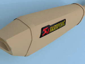 akrapovic exhaust Modèle 3D